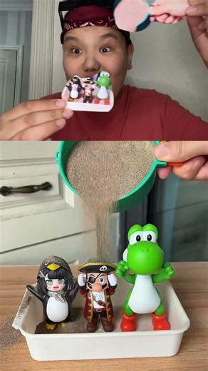 MIRA REACT Satisfying Unboxing Super Mario Bros - GuGu GaGa and Yoshi cute ASMR VIDEO