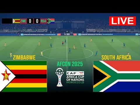 ZIMBABWE vs SOUTH AFRICA - Africa Cup of Nations 2025 | Match today | Simulation PES