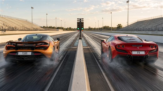 Is McLaren 720S faster than Ferrari F8 on tires?