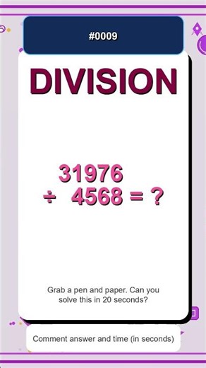 Fast Division Practice #0009