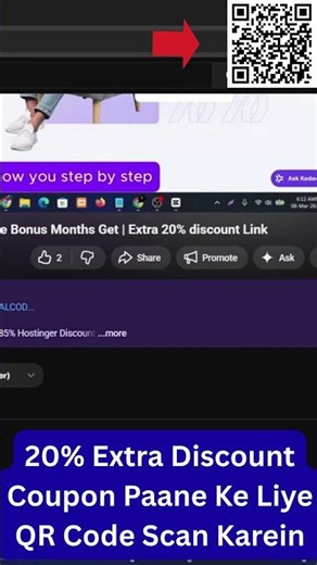 Hostinger 95% Off Extra 20% Discount Coupon #shorts #hostinger #india