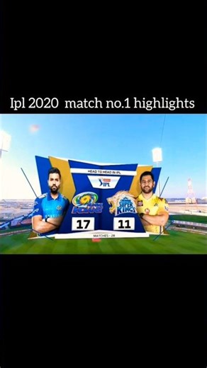 IPL 2020 Match 1 | MI vs CSK 🔥 | Cricket Highlights
