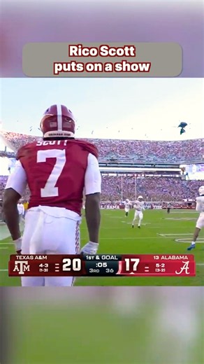 Every Rico Scott Catch vs. Texas A&M | Alabama Football