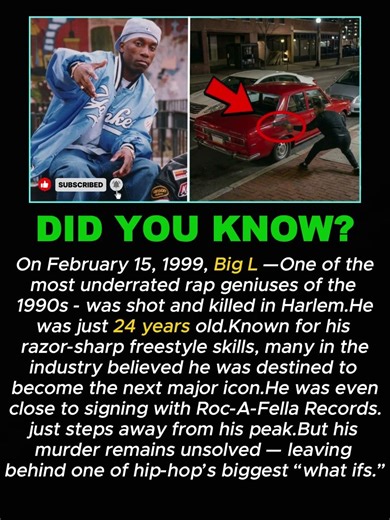 Big L’s Unsolved Murder Changed Hip-Hop Forever #bigl #hiphop #history #facts