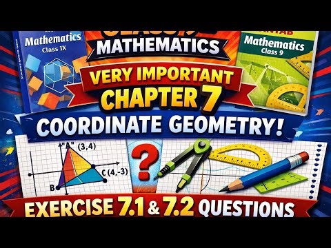 Class 9 Mathematics Chapter 7 Coordinate Geometry | Exercise 7.1 & 7.2 Important Questions | Nationa