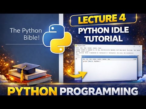 Python IDLE Tutorial – Lecture 4 | Exploring the Python IDE (Beginner Guide)