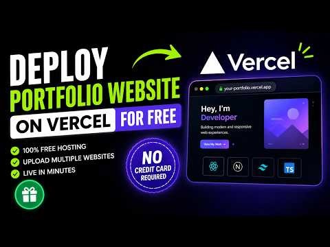 Deploy Portfolio & Multiple Websites on Vercel for FREE (No Cost Hosting)