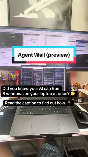 What if you didn’t have one AI tab open… but eight focused work windows moving at the same time? That’s the setup I’ve been building: an Agent Wall. Eight isolated browser or app windows. Eight jobs. One control plane that keeps track of what each worker touched, what it found, and what still needs a human decision. The important part: i don’t just “let AI do anything.” Each agent gets one scoped assignment, allowed sites, a measurable finish line, and a hard stop before anything consequential—s