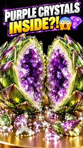 I Cut Open This Geode… PURPLE CRYSTALS INSIDE?! 😱💜💎