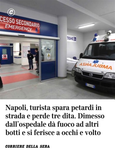 Aveva scelto Napoli per trascorrere il Capodanno da turista. Per assaggiarne, probabilmente, il brivido più noto: quello di una notte senza freni, tra festeggiamenti estremi e botti che trasformano le strade in un campo di battaglia. Le campagne di dissuasione, gli appelli alla prudenza, le ordinanze: nulla ha funzionato per A. B., 24 anni, residente a Roma. «Volevo festeggiare come si fa solo a Napoli», avrebbe raccontato ai sanitari dell'ospedale Vecchio Pellegrini, nel cuore del centro storic