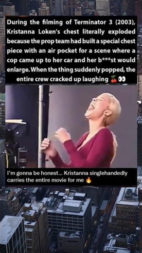 Hilarious Blooper on the Set of Terminator 3! 😂🤖 #Terminator3 #KristannaLoken #MovieFacts #Shorts