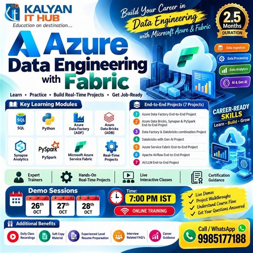 Azure Data Engineering with Fabric Online Training - New Batch 2026 | Kalyan IT Hub