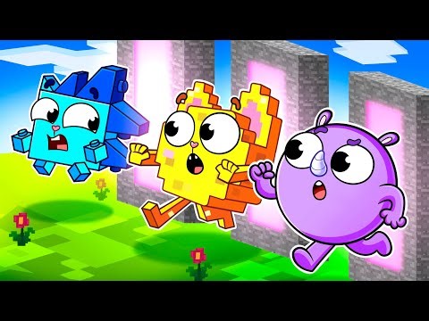 LIVE 24/7 🎮 Minecraft Adventures! Kids Songs & Nursery Rhymes | Baby Zoo