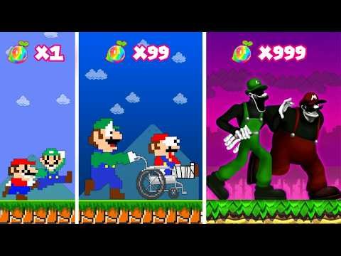 Super Mario Bros. But Every Moon Makes MX vs Mr L Turns To REALISTIC? ADN MARIO GAME