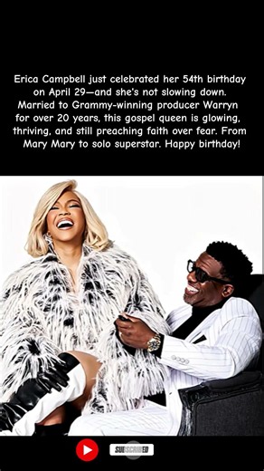 Erica Campbell Turns 54 — Glowing, Thriving, and Still Preaching Faith ❤️🎂 #shorts #ericacampbell