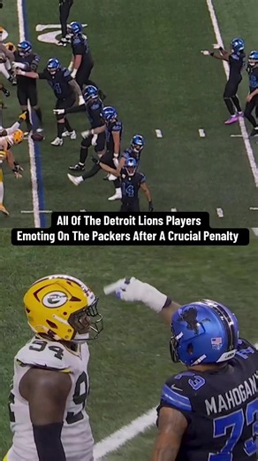 All Of The Detriot Lions Players Emoting On The Packers After They Jumped Off Sides, leading to a crucial penalty! #detroitlions #greenbaypackers #nfl #football #nflfootball