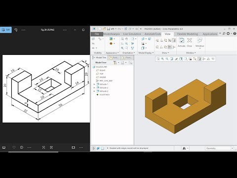 Creo Modelling Exercises Tutorial-13 for Beginners |Creo Parametric Tutorial|