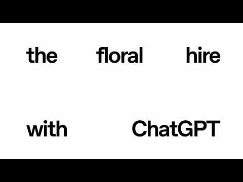 ChatGPT Helps Runs Small Business | The Floral Hire