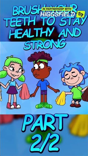 💪 Brush your teeth to stay healthy and strong 🦷🪥 PART 2 #forkids #educational #preschool