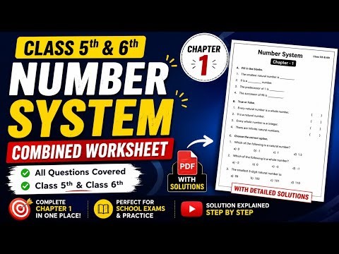 ⚡ Complete Number System Revision in One Video | Class 5 & 6 Maths