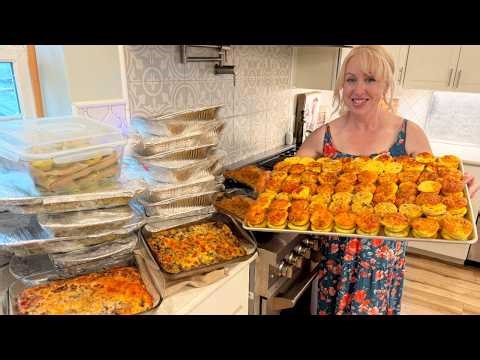50 MASSIVE Freezer Meals on a Budget | Turning 360 Eggs into MONTHS of Meals for My Family of 10!!