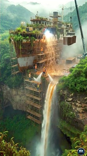 Abandoned Ship on a Waterfall Restored Into a Luxury Cliffside Hotel