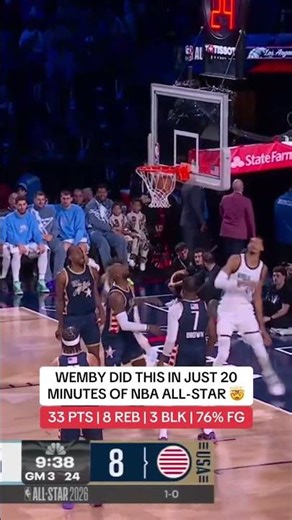 Wemby gave it his all for the World NBA All-Stars 👏🌍