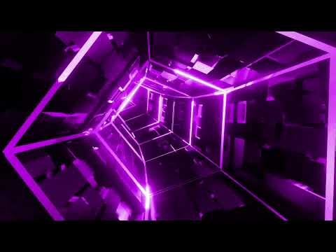 4K 1 Hours Mind Relaxing Trippy Tunnel purple Color Neon Light Abstract Background Video