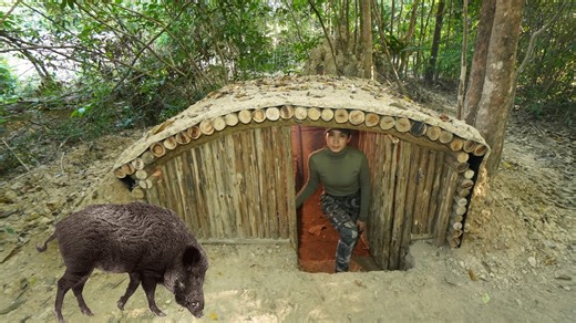Crafting Privet Underground House In Wild #survival #camping#bushcraft | Bushcraft Skills