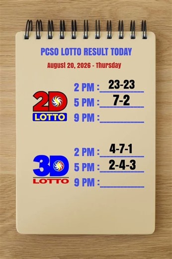 Lotto Result Today 5pm Draw August 20 2026 PCSO #5pmlottoresults #lottoresults #pcsolottoresults