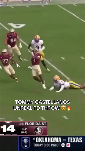 Tommy Castellanos' Unreal Touchdown Throw Highlights