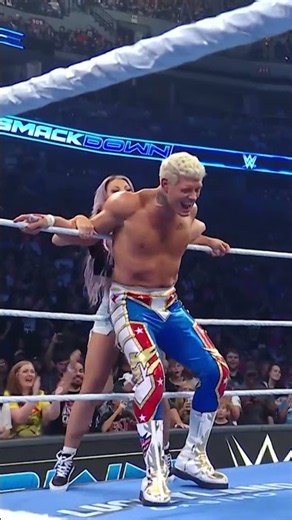 Candice LeRae takes a risk getting involved in the match