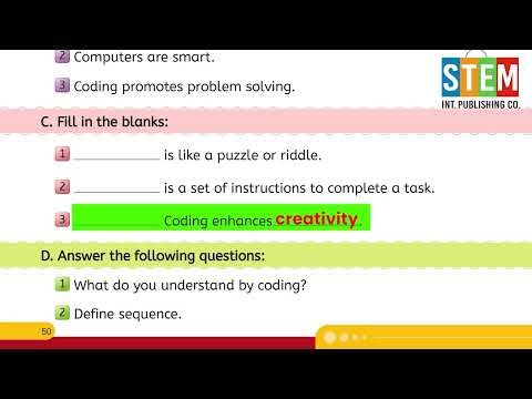 Computer Class 1 | Chapter 7: Coding | Exercise