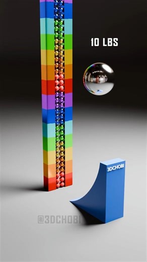 Satisfying Marble Collapse, 12000 objects structure demolition #relaxing