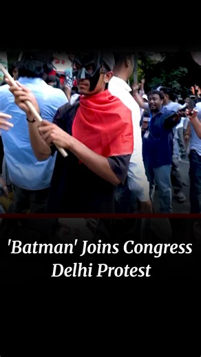 'Batman' Joins Congress Delhi Protest | Congress Protest