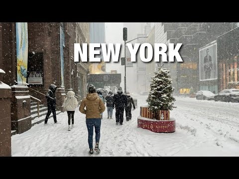 New York City Snow Walk LIVE Manhattan NYC Snowstorm 2025 (December 27, 2025)