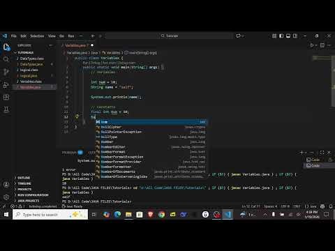 Variables and Constants in Java / What is final? / Java Tutorial #2