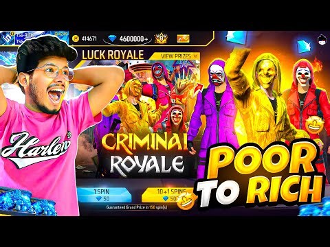 Spending All My Diamonds On New Criminal And Titan Scar Royale -15.000 Diamonds😭 -Garena Free Fire