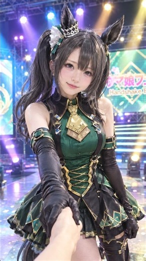 ウマ娘の握手会を実写化してみた #ウマ娘 #ウマ娘プリティーダービー #実写化 #サトノクラウン #シーザリオ #ブエナビスタ