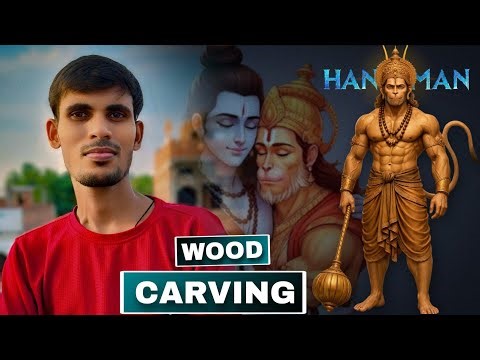 Part-3 Hanuman 3D Wood Carving Mini Art work 😱 || step by step live class