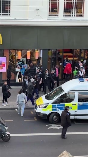 Huge Mob of Screaming Teens Storm Stores on London Street #shorts