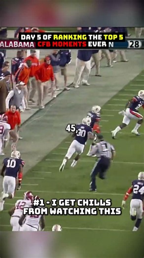 Day 5 of Ranking The Top 5 Greatest CFB Moments 🥶 #shorts