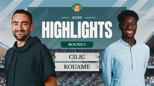 Marin Cilic vs Moise Kouame | Round 1 Highlights | Roland-Garros 2026