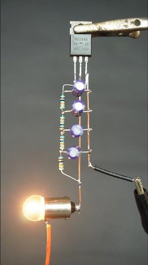 Single MOSFET blinker #experimnent #scienceproject