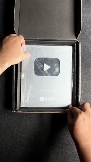 Opening my Youtube Silver Play Button 100k Subs ▶️ #asmr #playbutton