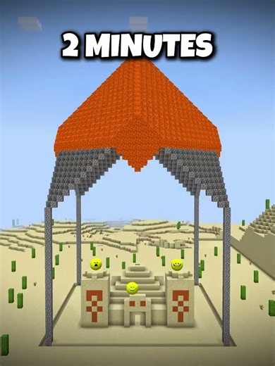 Building a tower until I run out of stone #minecraft #challenge