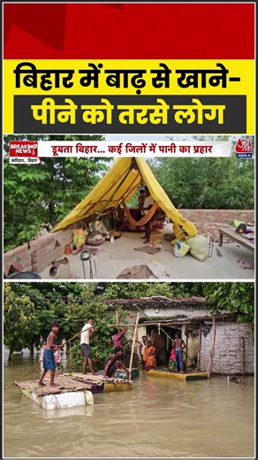 Bihar में बाढ़ से खाने-पीने को तरसे लोग #aajtak #shorts #biharflood #biharnews #naturaldisaster