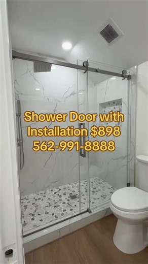 Frameless Shower Doors Installation $898 – Ultra Clear Glass Luxury Upgrade