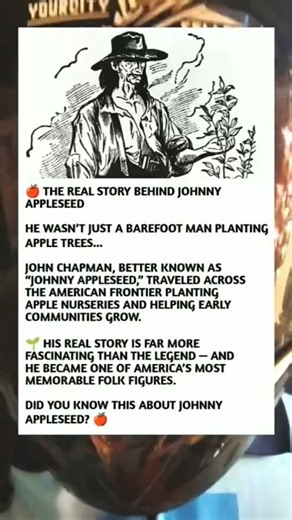 The true story behind one of America’s most famous folk legends. 🇺🇸🍎