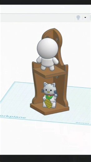 Simple corner shelf design in Tinkercad. #digitalart #3dmodeling